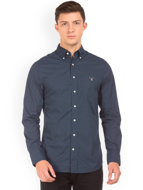 

GANT Men Blue Regular Fit Printed Casual Shirt