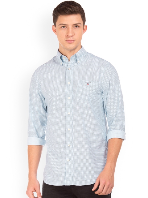 

GANT Men Blue Regular Fit Printed Casual Shirt