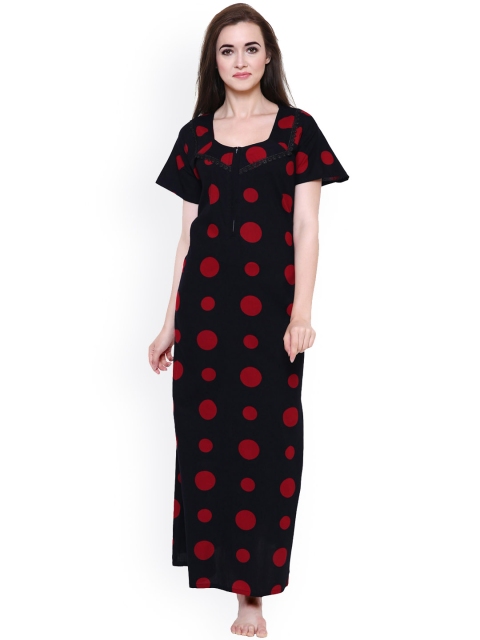 

Secret Wish Black & Red Printed Nightdress NT-E126-535