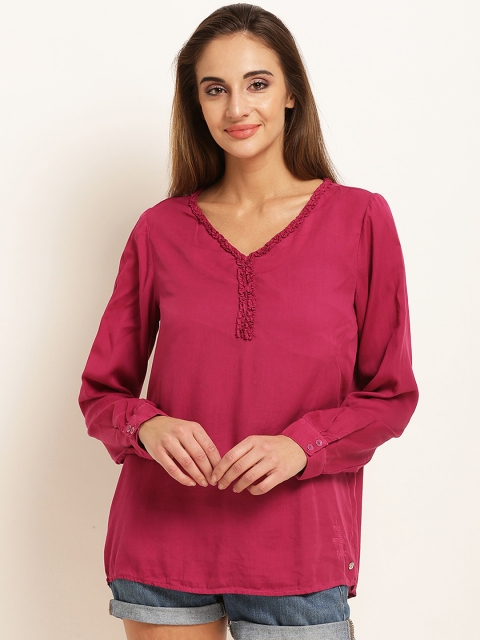 

RARE Women Magenta Solid Top