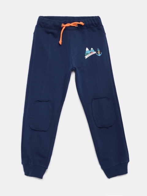 

Nauti Nati Boys Navy Blue Regular Fit Solid Joggers