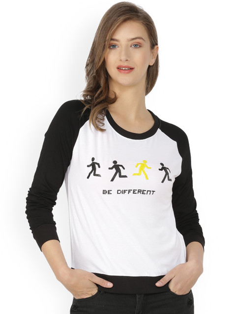 

Campus Sutra Women White Printed Top