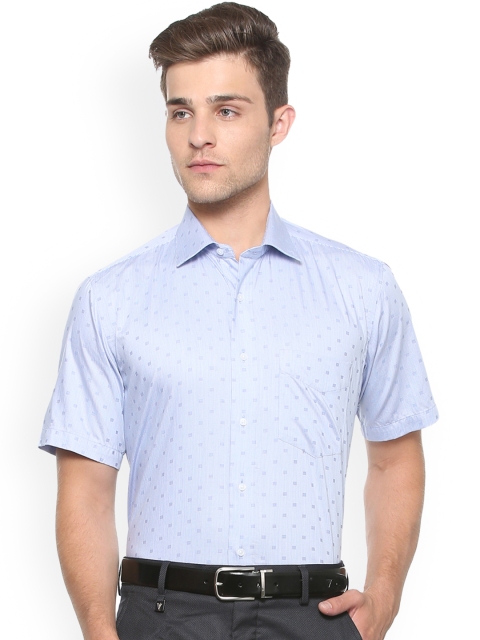 

Van Heusen Men Blue Regular Fit Printed Formal Shirt