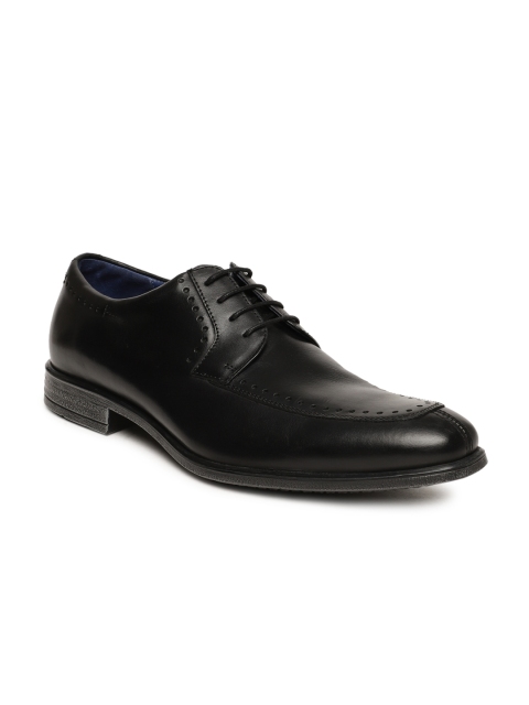

Language Men Black Derby Formal Shoes