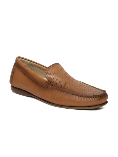 

Language Men Brown Leather Semi-Formal Loafers