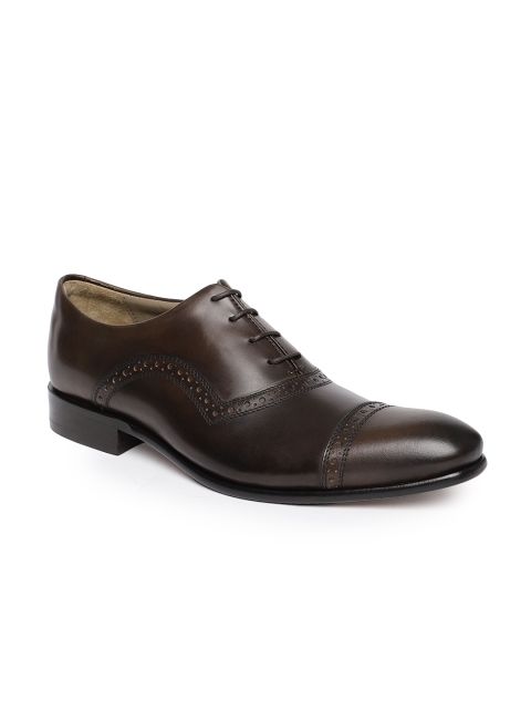 

Language Men Brown Leather Oxford Formal Shoes