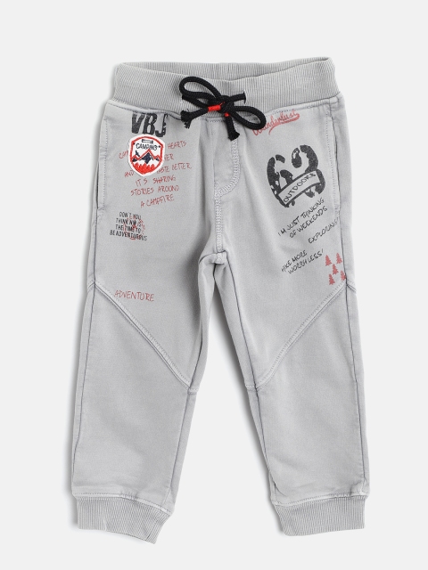 

VITAMINS Boys Grey Printed Joggers