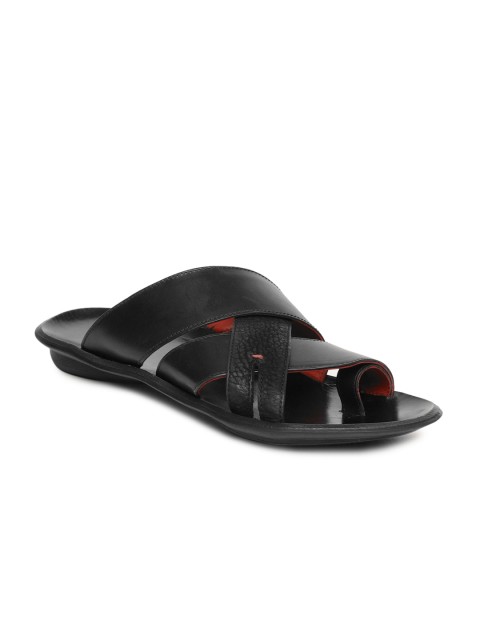 

Language Men Black Leather Comfort Sandals