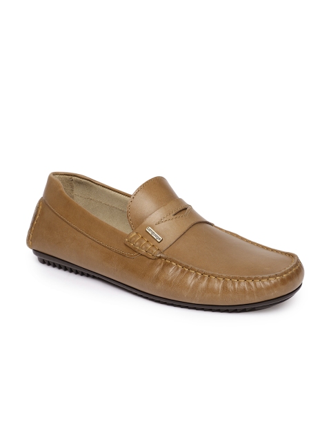 

Language Men Tan Brown Leather Loafers