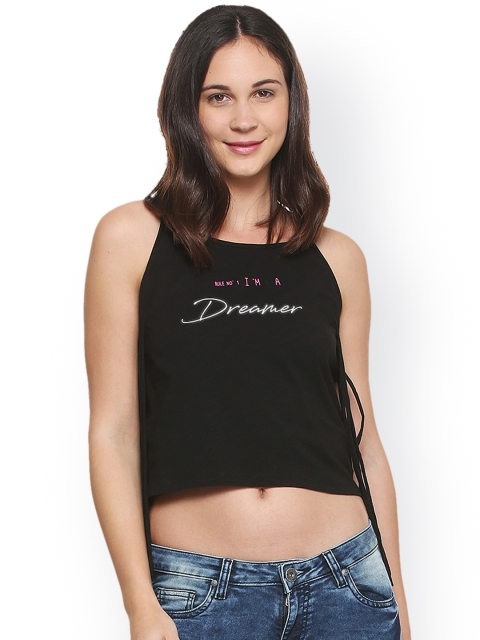 

People Women Black Printed Top