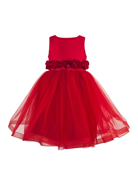 

Toy Balloon kids Girls Red Solid Fit and Flare Dress