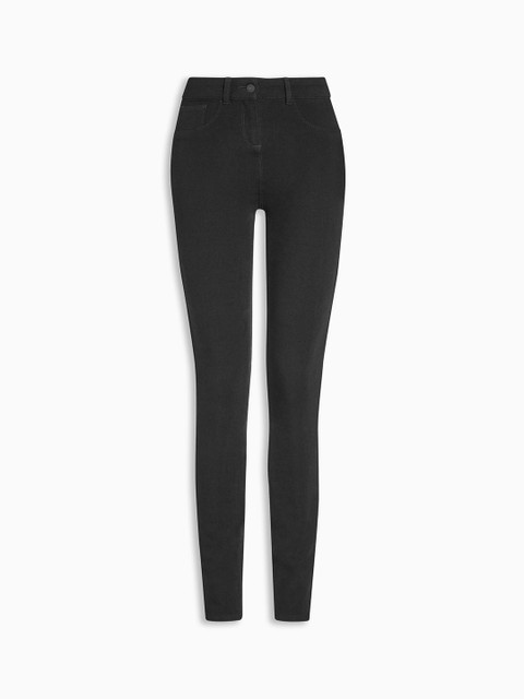 

next Women Black Slim Fit Mid-Rise Clean Look Jeans
