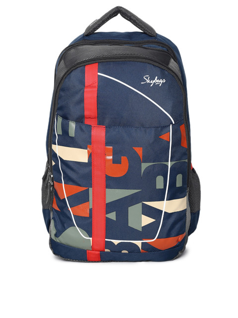 

Skybags Unisex Blue Graphic Backpack