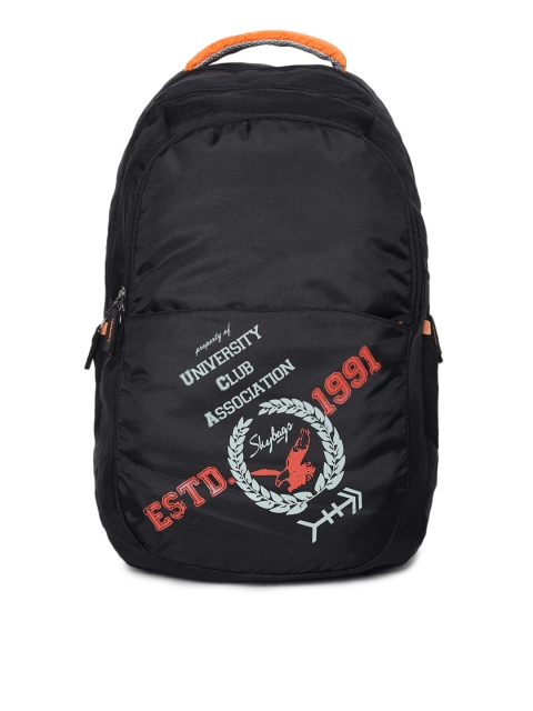 

Skybags Unisex Black Graphic Backpack