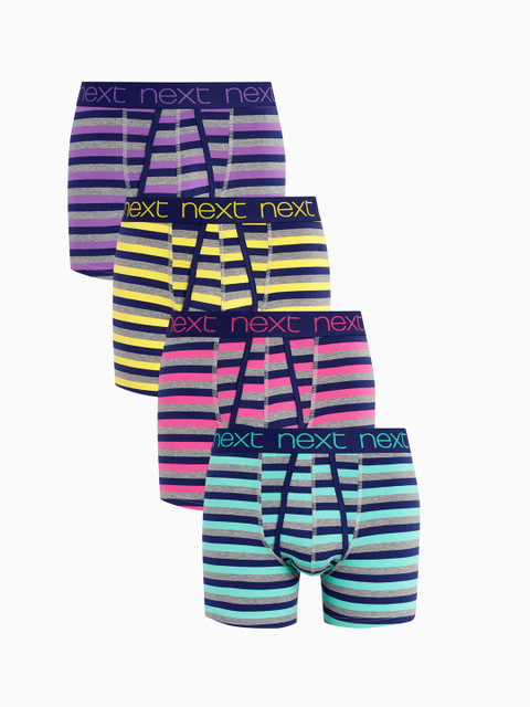 

next Men Pack of 4 Striped Trunks KS03ST238810, Multi