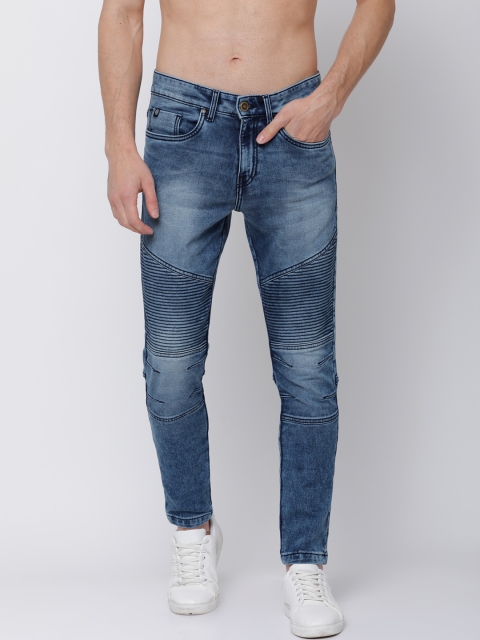 

LOCOMOTIVE Men Blue Tapered Fit Mid-Rise Clean Look Stretchable Jeans