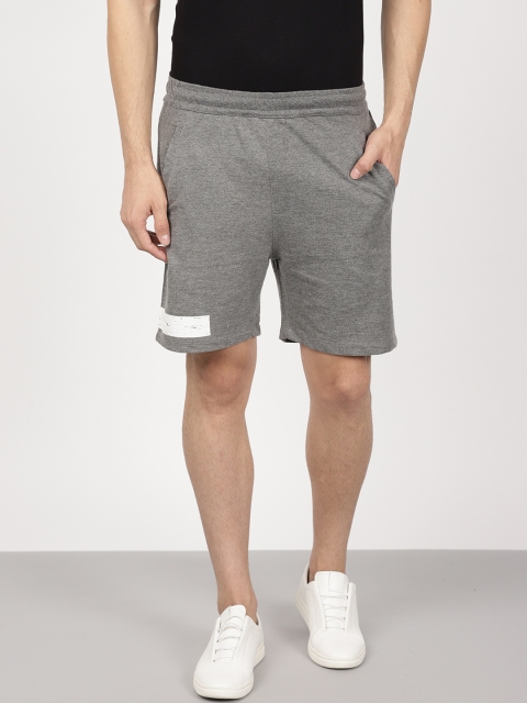 

ether Men Grey Melange Solid Regular Fit Regular Shorts