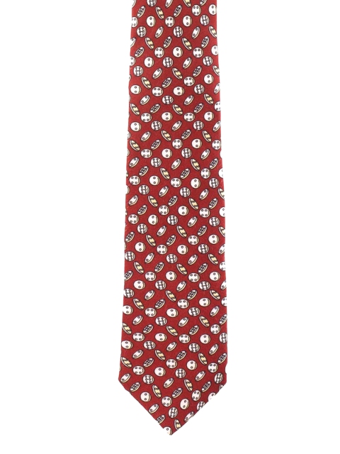 

The Tie Hub Maroon Printed Skinny Tie