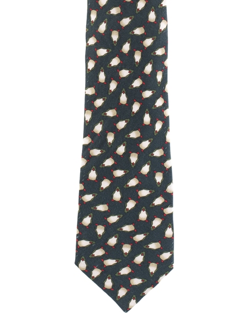 

The Tie Hub Green Printed Skinny Tie