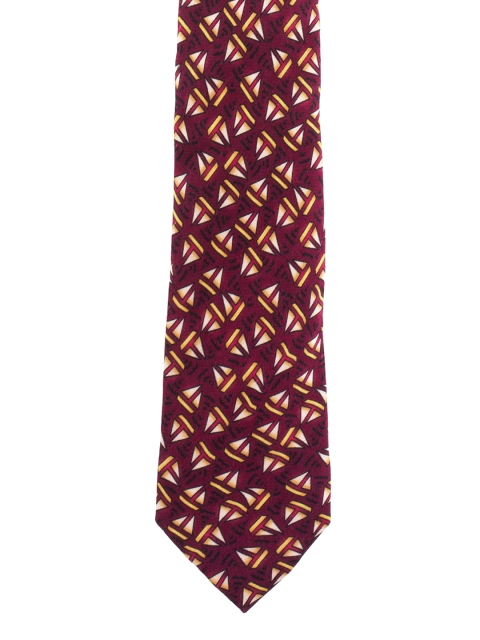 

The Tie Hub Maroon Printed Skinny Tie