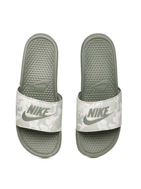 

Nike Men Olive Green Printed Sliders