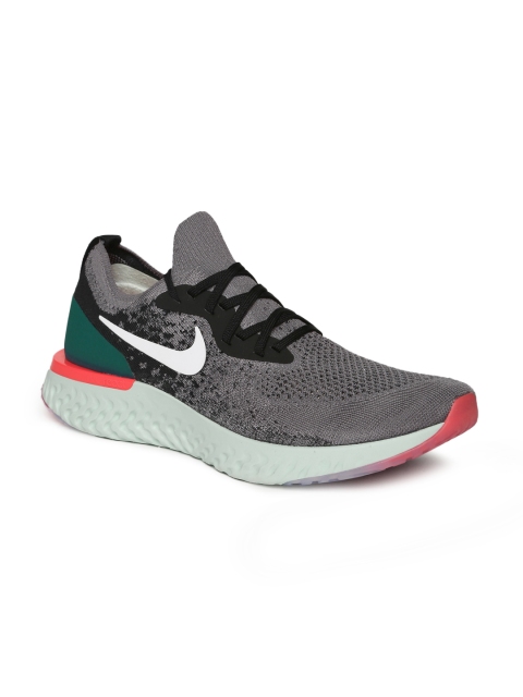 

Nike Men Grey Epic React Flyknit Running Shoes