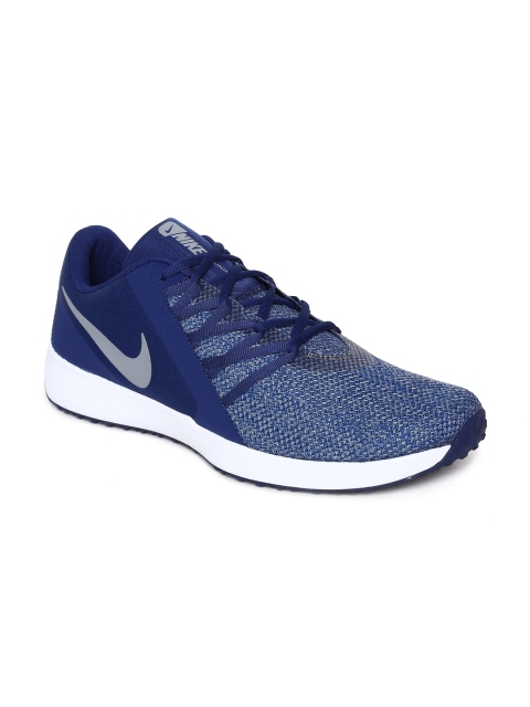 

Nike Men Navy Blue & Grey Woven Design Varsity Complete Training Shoes