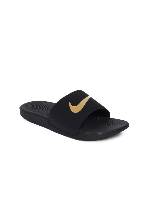 

Nike Boys Black Solid Sliders NIKE KAWA SLIDE (GS/PS)