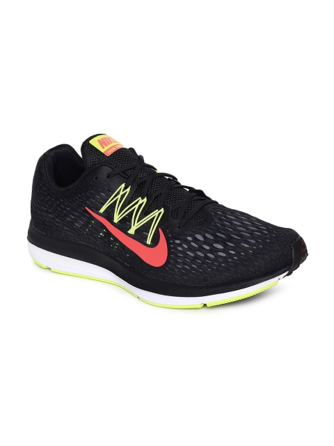 

Nike Men Black Air Zoom Winflo 5 Running Shoes