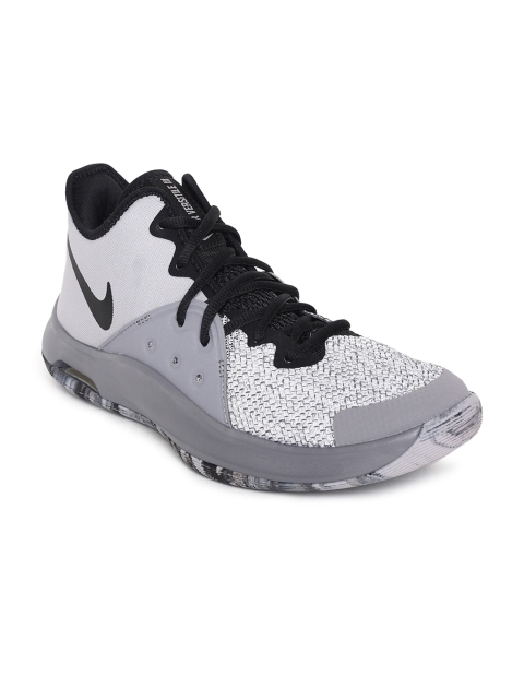 

Nike Unisex Grey Solid Textile AIR VERSITILE III Mid-Top Basketball Shoes