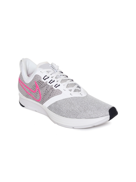 

Nike Women Grey Textured ZOOM STRIKE Running Shoes