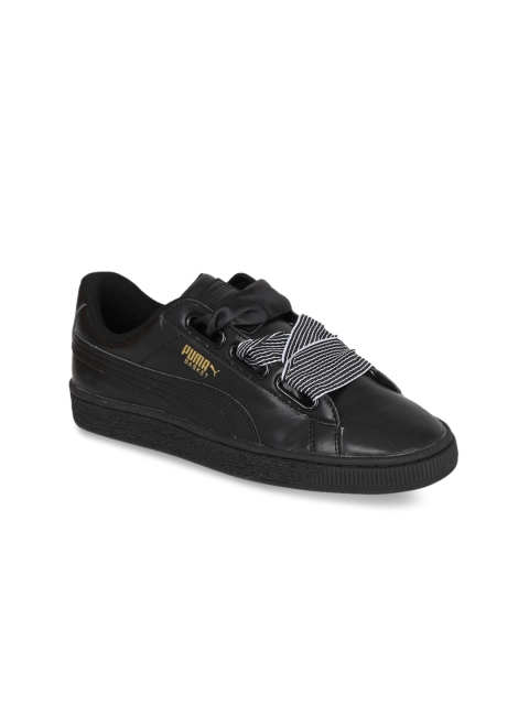 

Puma Women Black Basket Heart Slip-On Sneakersk