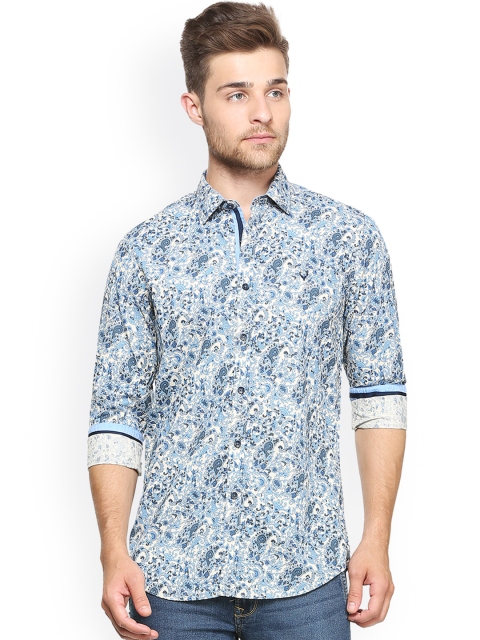 

Allen Solly Men Blue Slim Fit Printed Casual Shirt