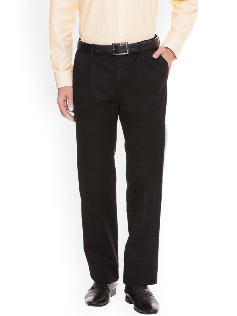 

Allen Solly Men Black Regular Fit Solid Formal Trousers