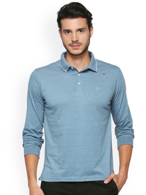 

Allen Solly Men Blue Solid Polo Collar T-shirt