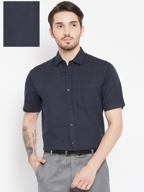 

Blackberrys Men Navy Blue Slim Fit Solid Casual Shirt