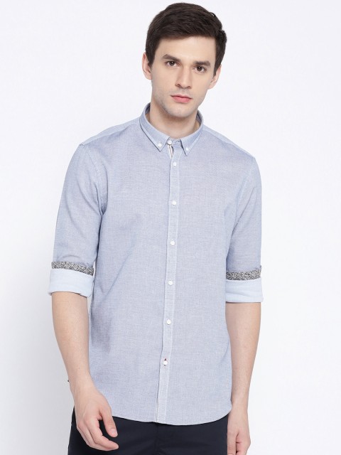 

Blackberrys Men Blue Slim Fit Solid Casual Shirt