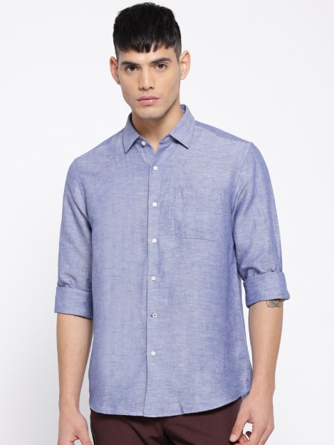 

Blackberrys Men Blue Regular Fit Solid Casual Shirt
