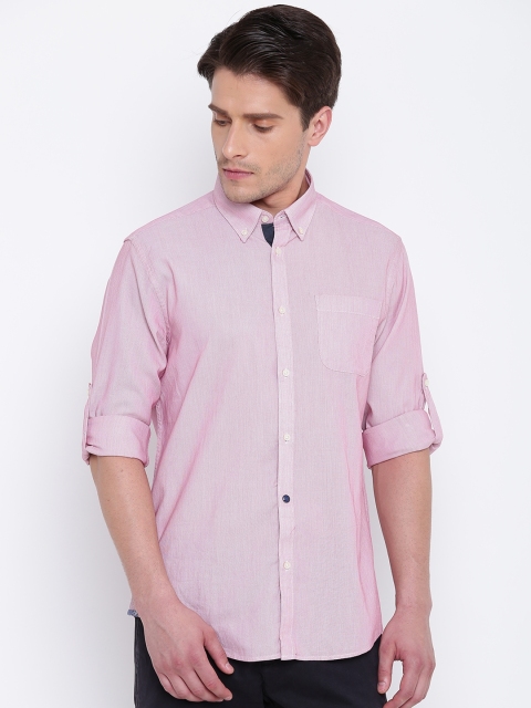 

Blackberrys Men Pink Slim Fit Solid Casual Shirt