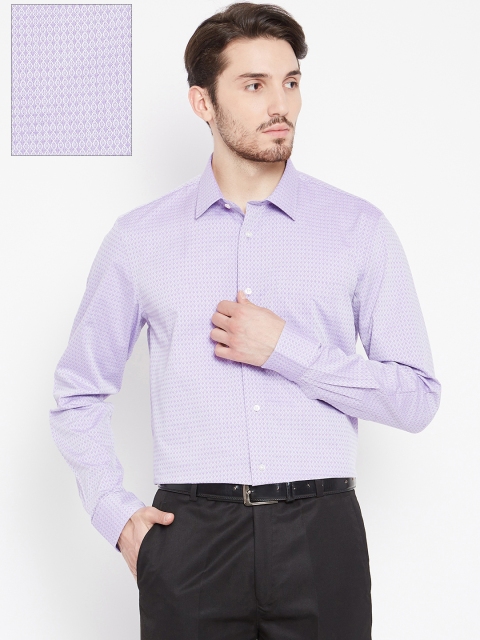 

Blackberrys Men Purple Slim Fit Printed Formal Shirt