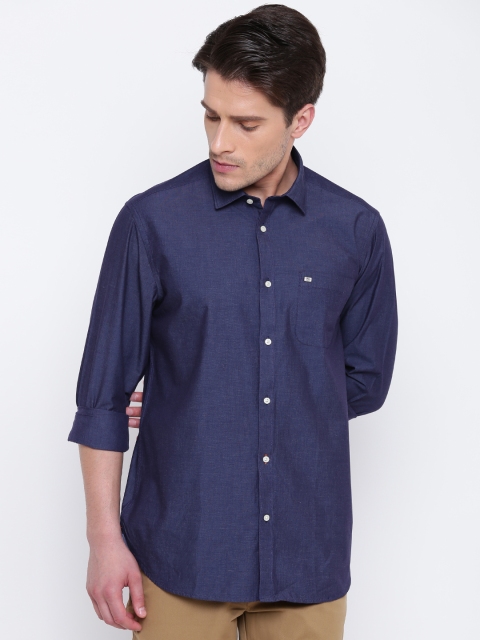

Blackberrys Men Navy Blue Slim Fit Solid Casual Shirt