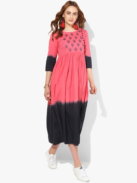 

Sangria Women Pink Embroidered Anarkali Kurta