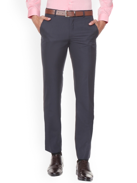 

Van Heusen Men Blue Slim Fit Solid Formal Trousers