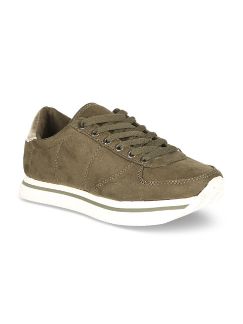 

People Women Olive Green Sneakers