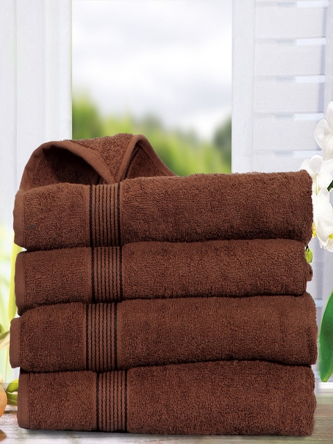 

BIANCA Set of 4 Brown 380 GSM Cotton Bath Towels