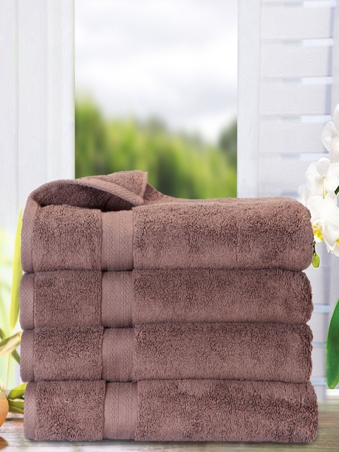

BIANCA Set of 4 Brown 500 GSM Cotton Bath Towels