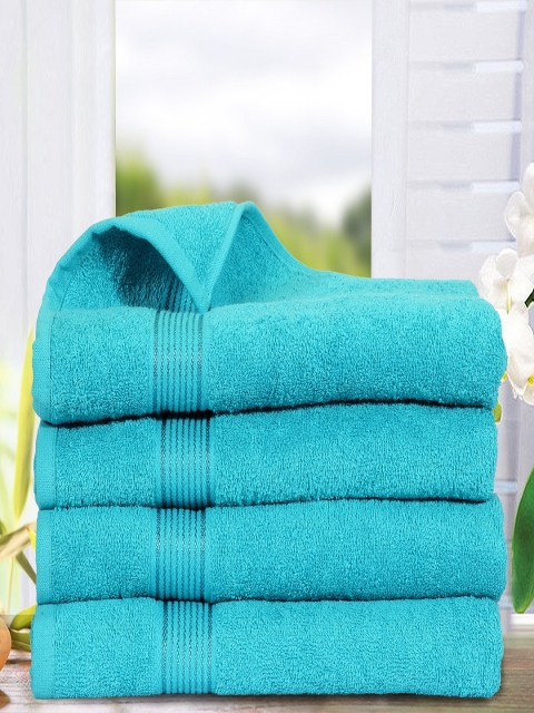 

BIANCA Set of 4 Turquoise Blue 380 GSM Cotton Bath Towels