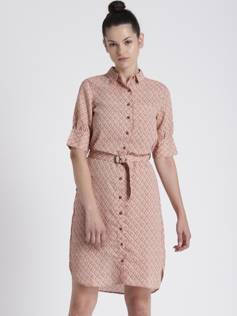 

Chemistry Women Pink Printed Shirt Dress