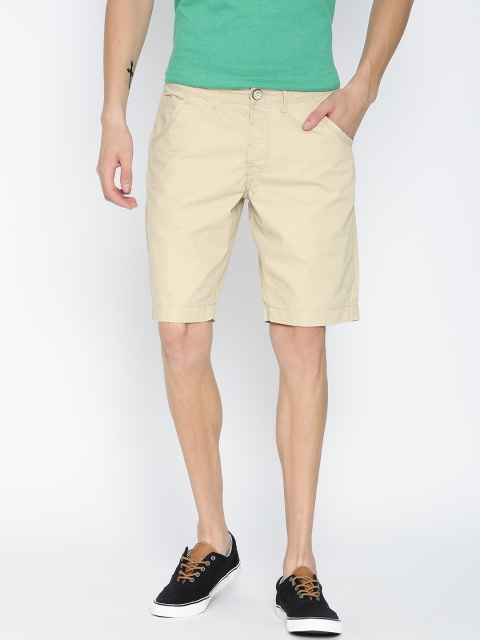 

Being Human Clothing Men Beige Shorts
