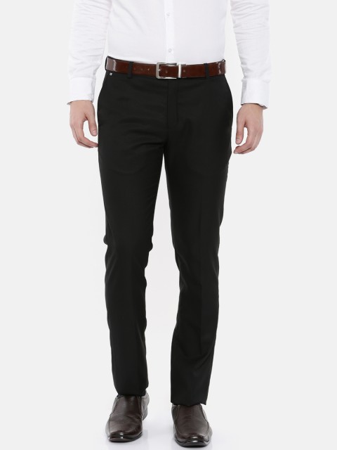 

Blackberrys Men Black Skinny Fit Solid Formal Trousers